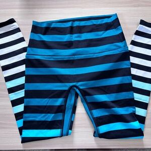 Monochromatic Teal KDeer Workout Leggings